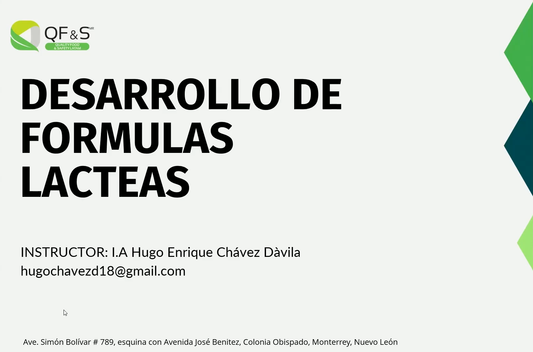 Desarrollo de formulas lácteas- Virtual - ¡Promoción!